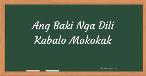 Bisaya Short Story: Ang Baki Nga Dili Kabalo Mokokak .